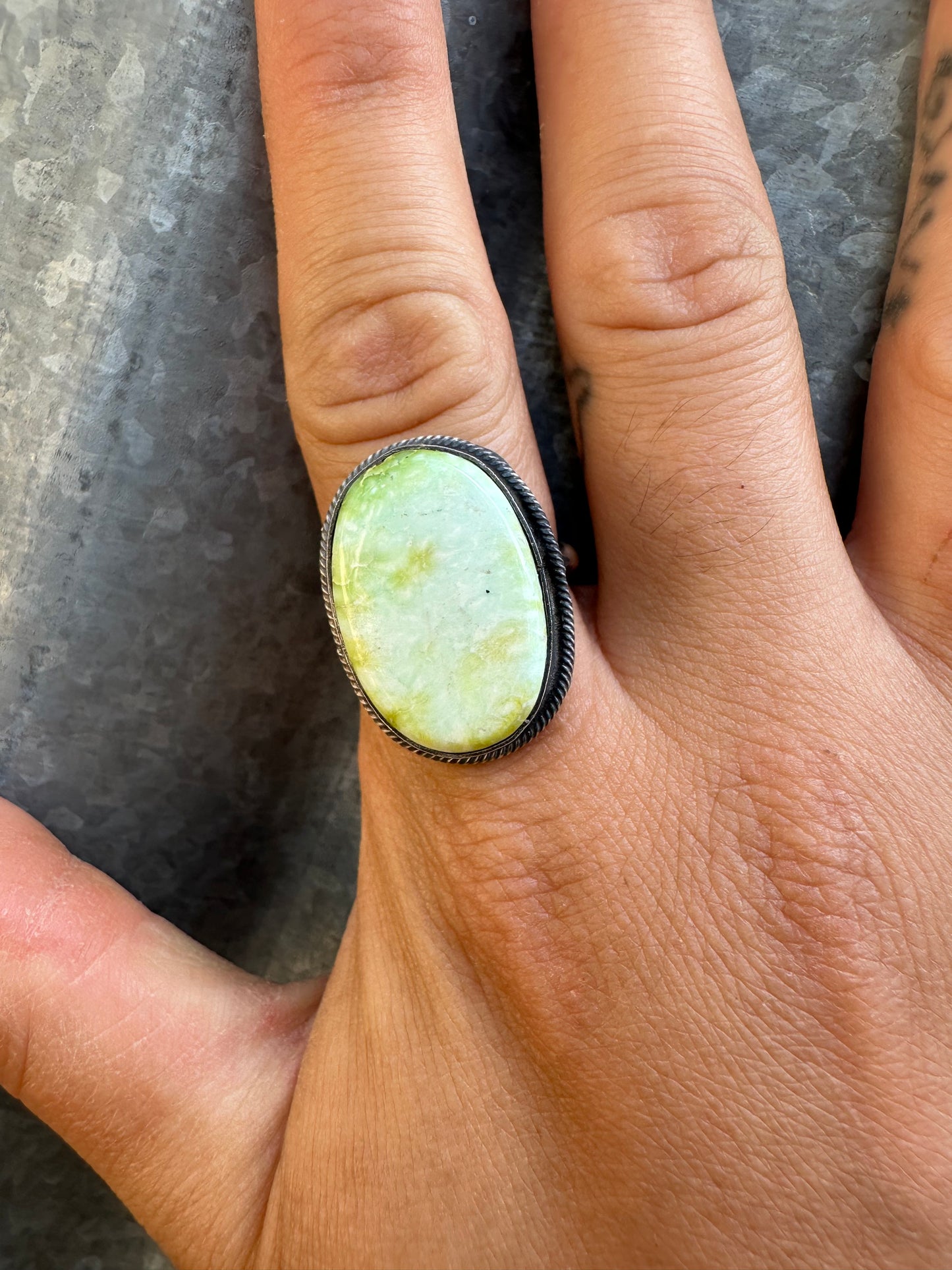 ADJUSTABLE PALOMINO VARISCITE RING