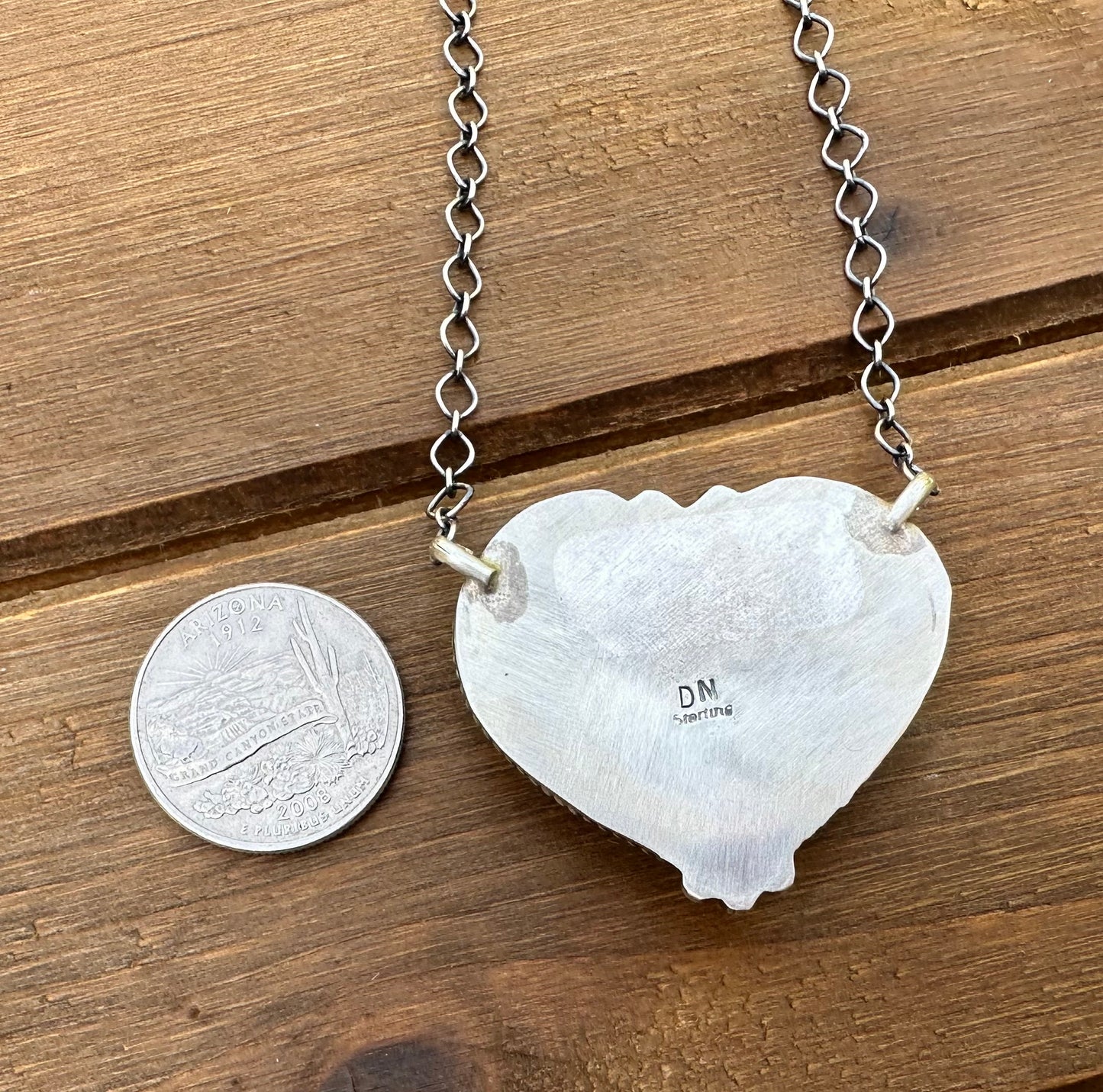 18” ORANGE SPINY OYSTER HEART NECKLACE