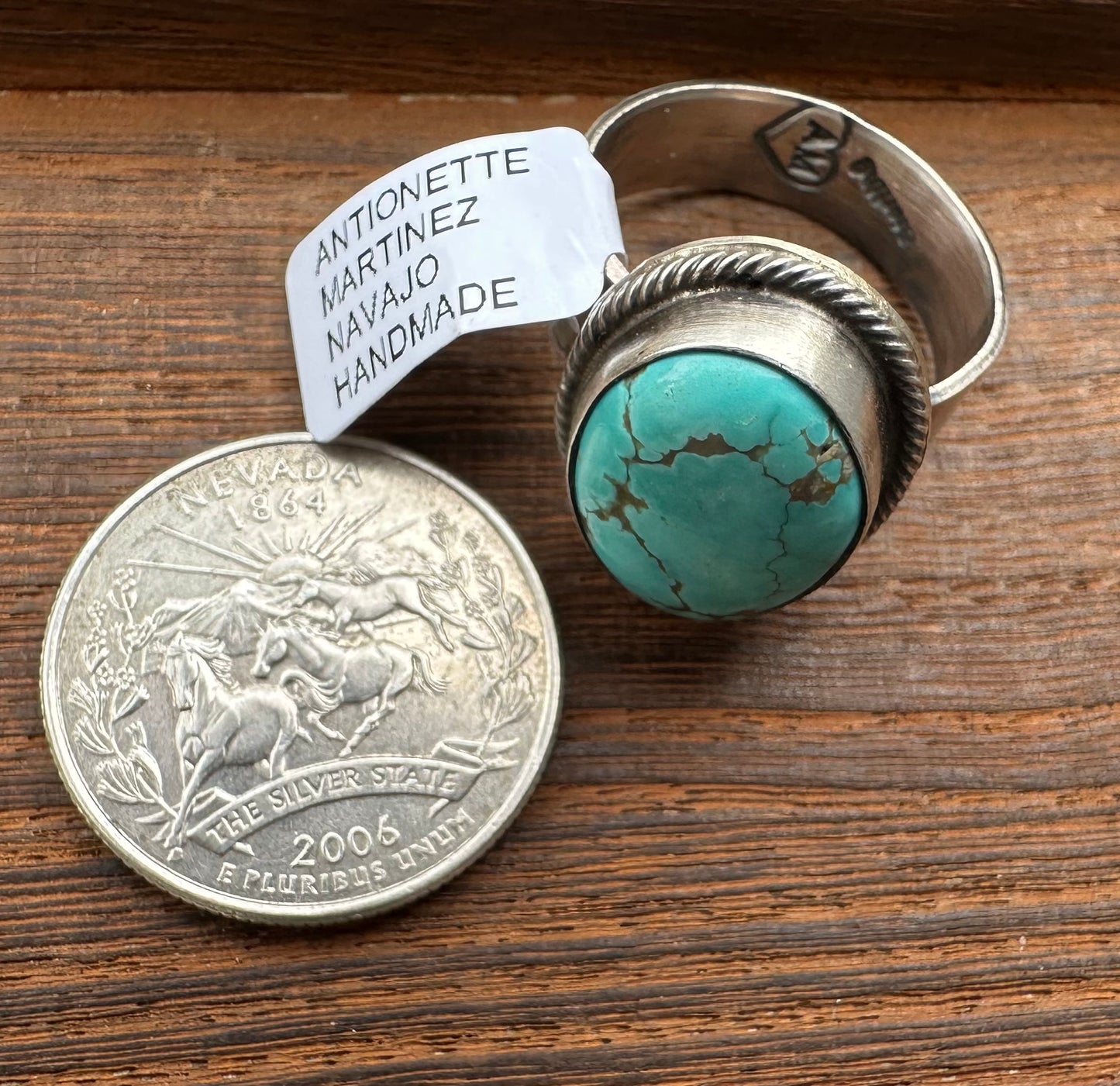 KINGMAN TURQUOISE ADJUSTABLE RING