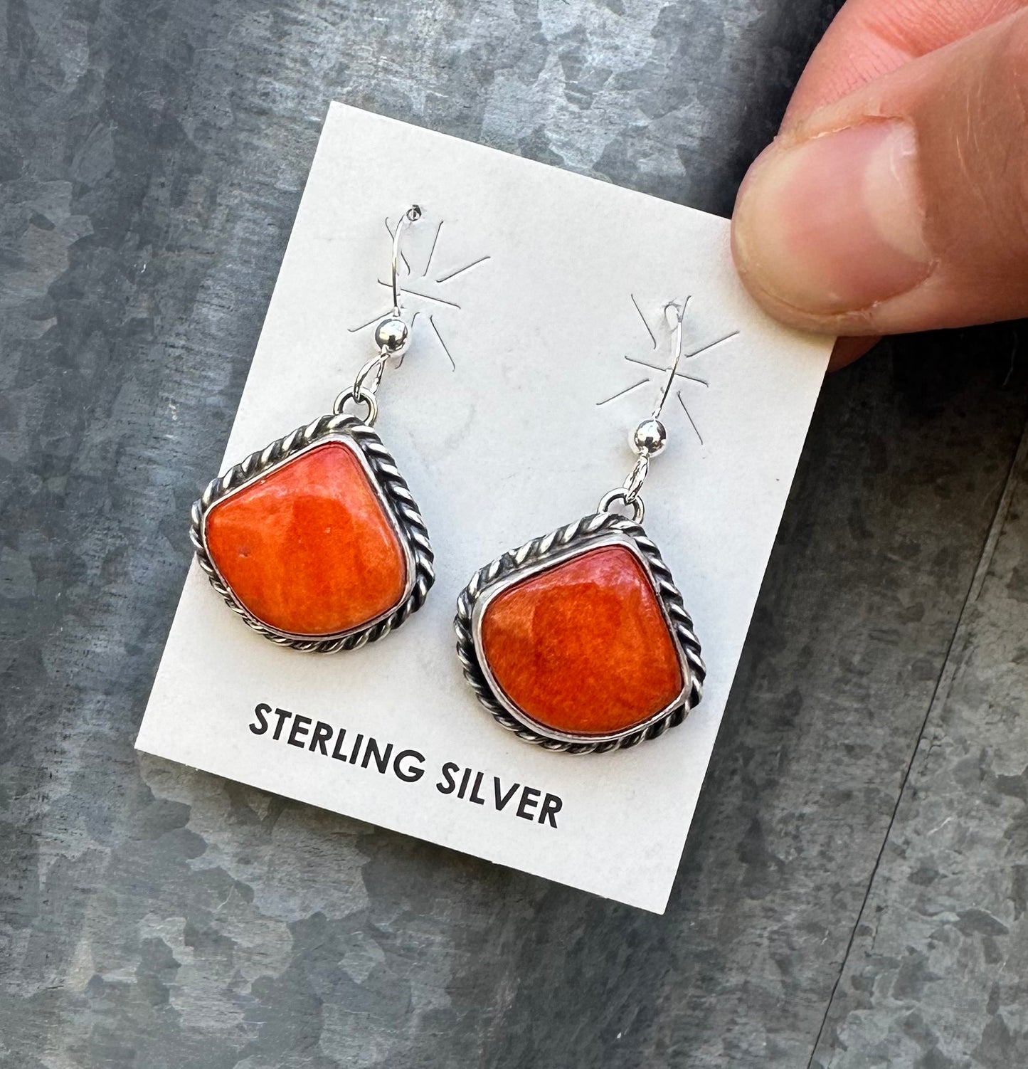 ORANGE SPINY OYSTER DANGLES