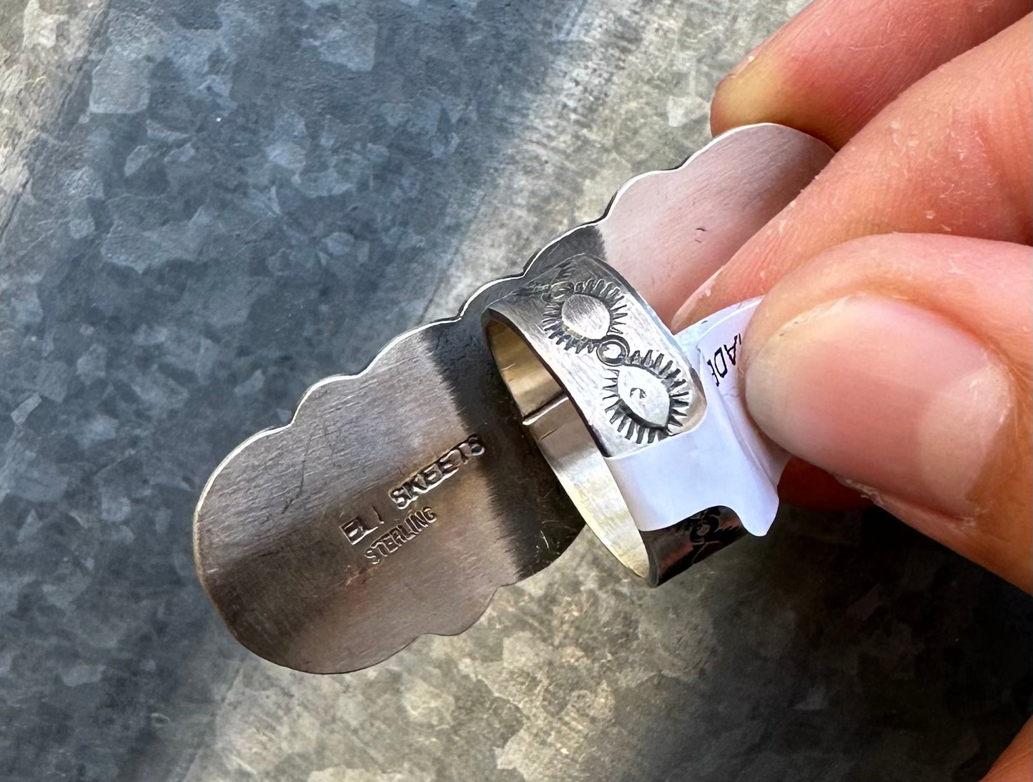 MULTI STONE TURQUOISE BAR RING SIZE 6.5