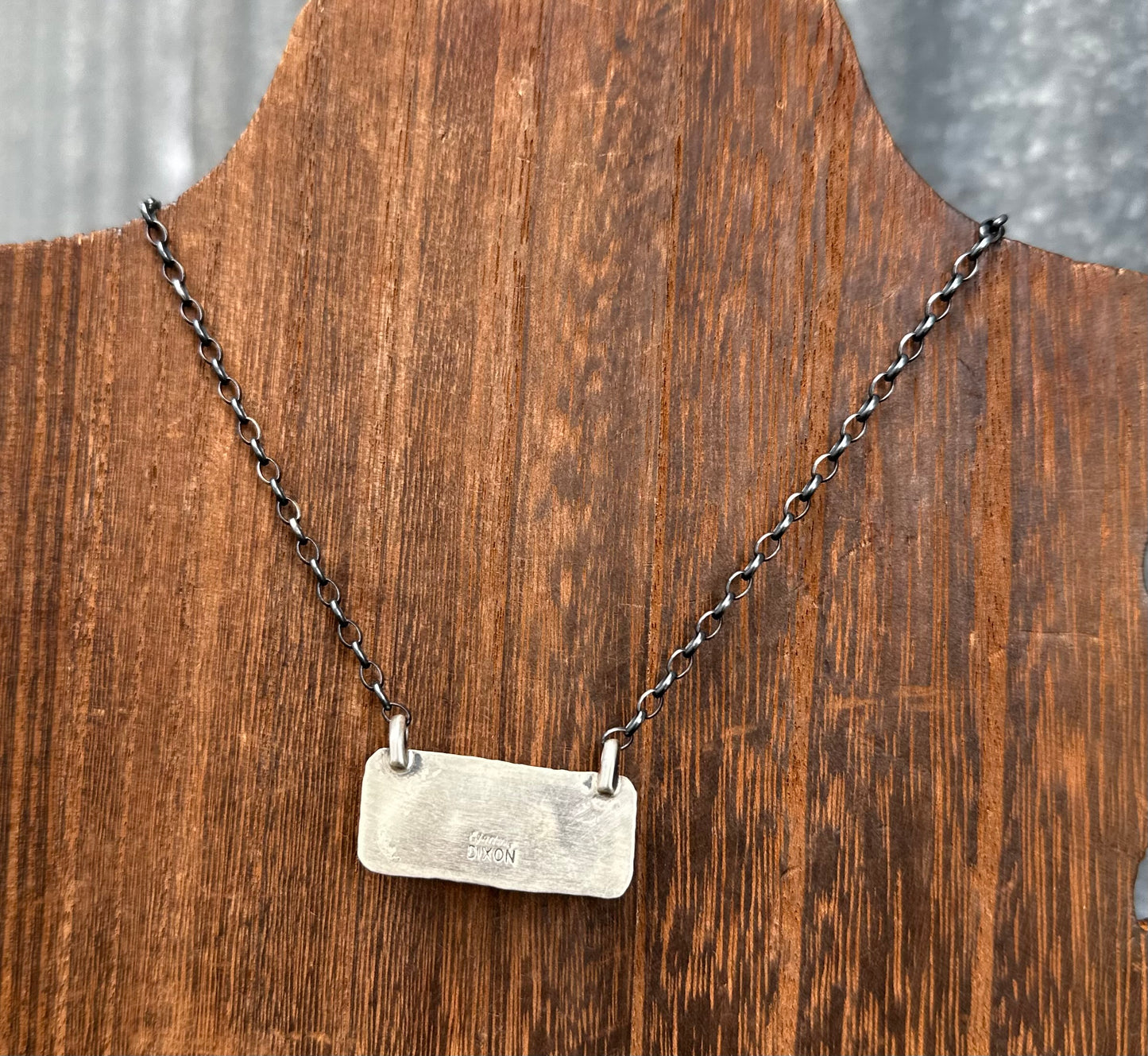 18” #8 TURQUOISE BAR NECKLACE