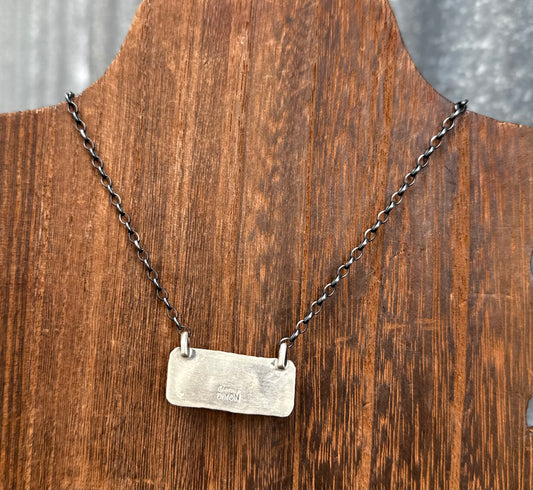 18” #8 TURQUOISE BAR NECKLACE