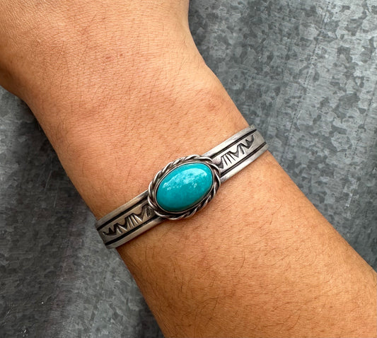 KINGMAN TURQUOISE MOUNTAIN LANDSCAPE CUFF