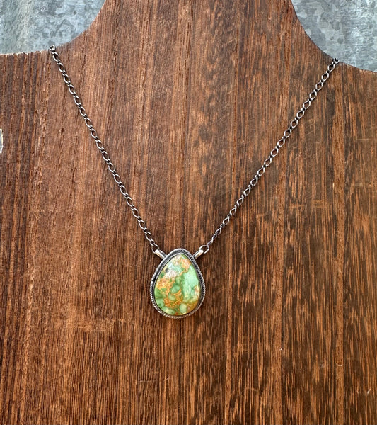 18” SONORAN GOLD TURQUOISE NECKLACE