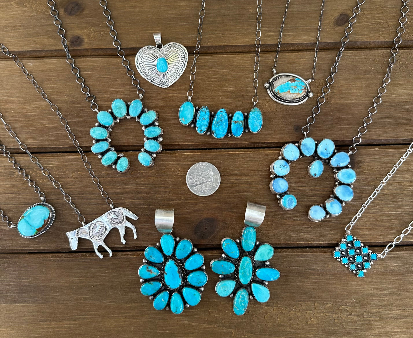 18” KINGMAN TURQUOISE MULTI STONE NECKLACE