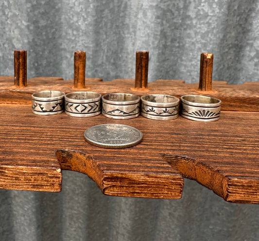 STERLING SILVER STAMPED RINGS