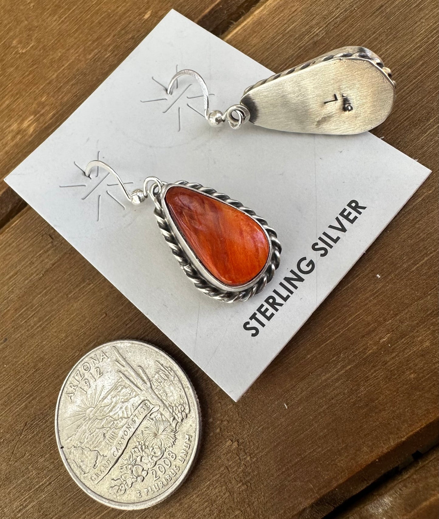 ORANGE SPINY OYSTER DANGLES