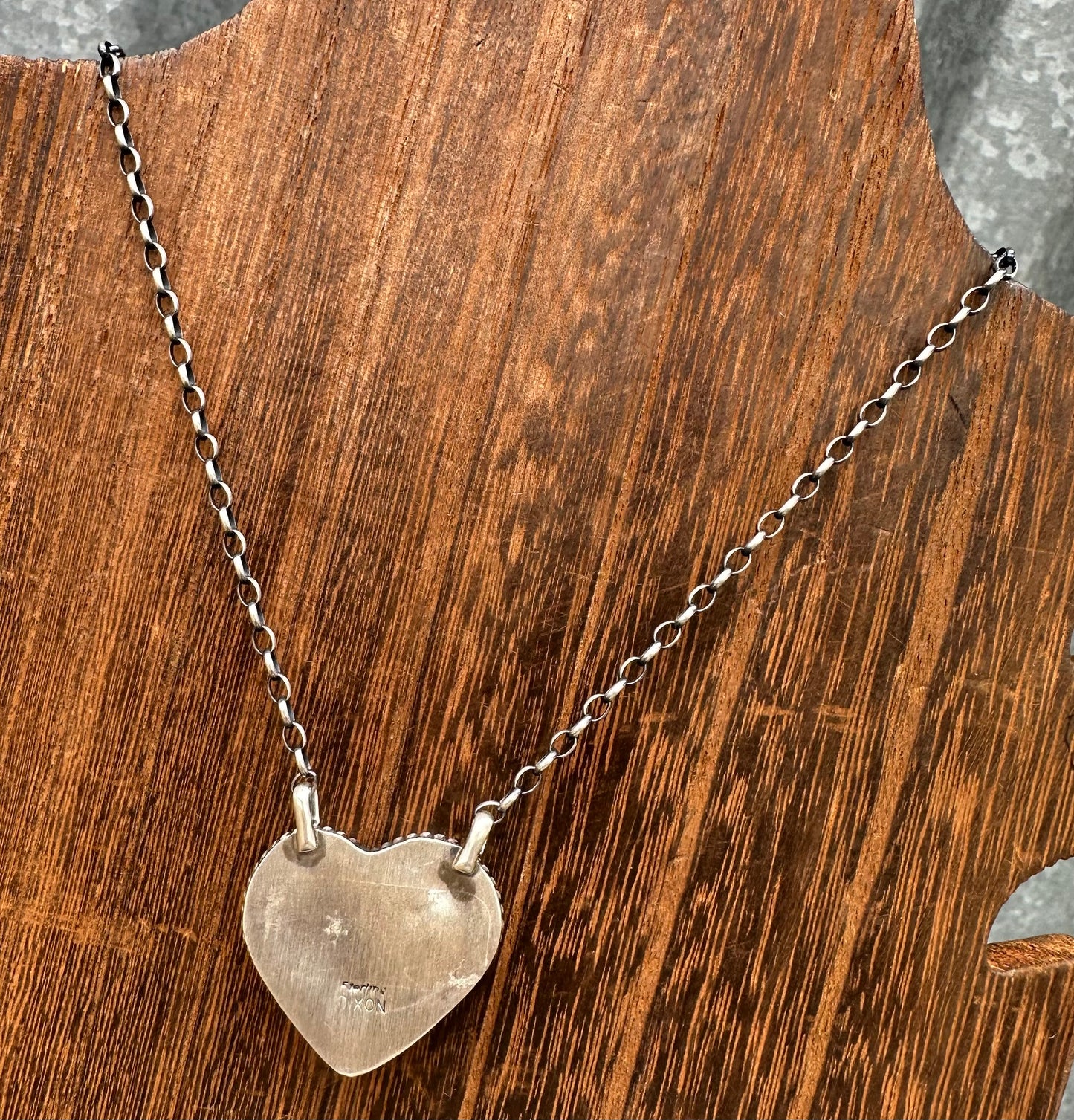 16” PURPLE SPINY OYSTER HEART NECKLACE