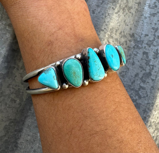 KINGMAN TURQUOISE MULTI STONE CUFF
