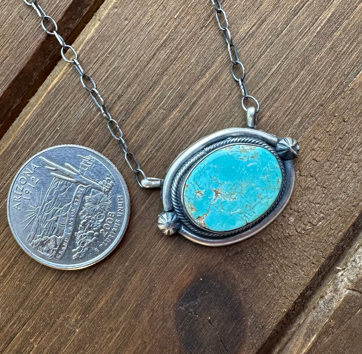 18” KINGMAN TURQUOISE STARBURST NECKLACE