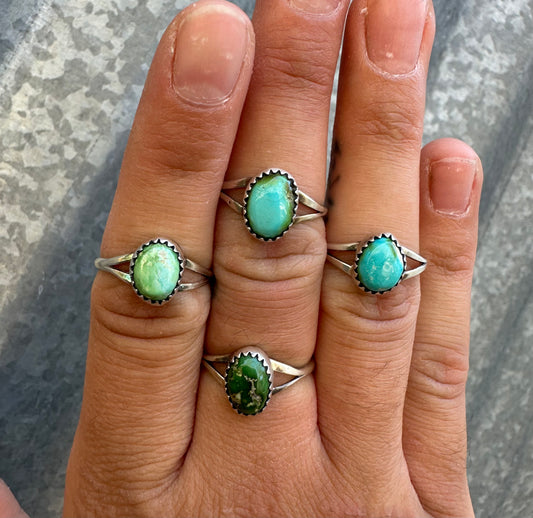 SONORAN GOLD TURQUOISE STACKER RINGS