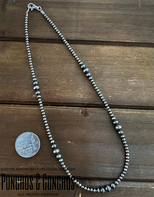 3-6MM STERLING SILVER PEARL NECKLACES