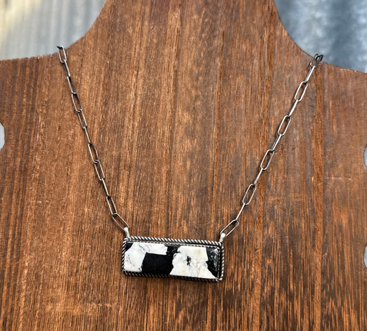18” WHITE BUFFALO BAR NECKLACE