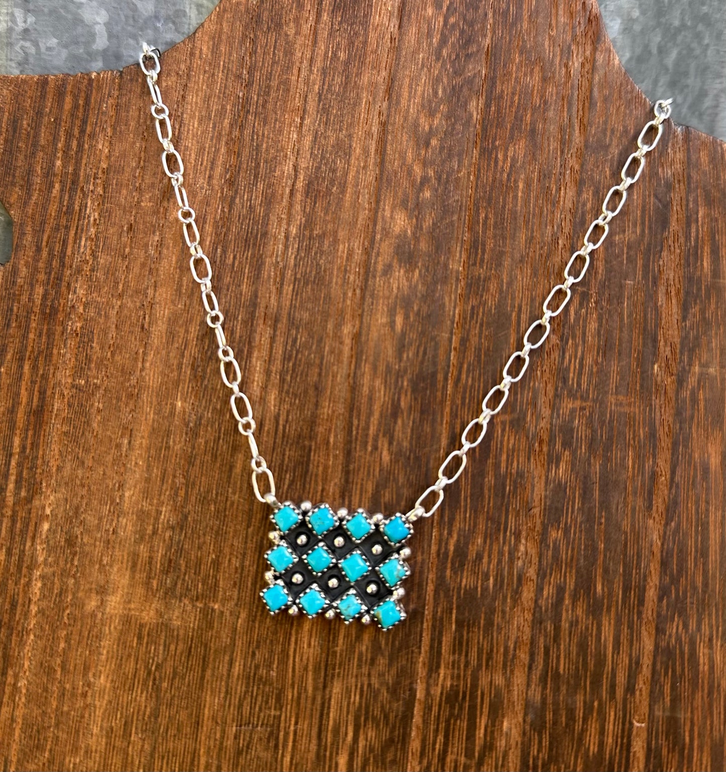18” KINGMAN TURQUOISE MULTI STONE NECKLACE