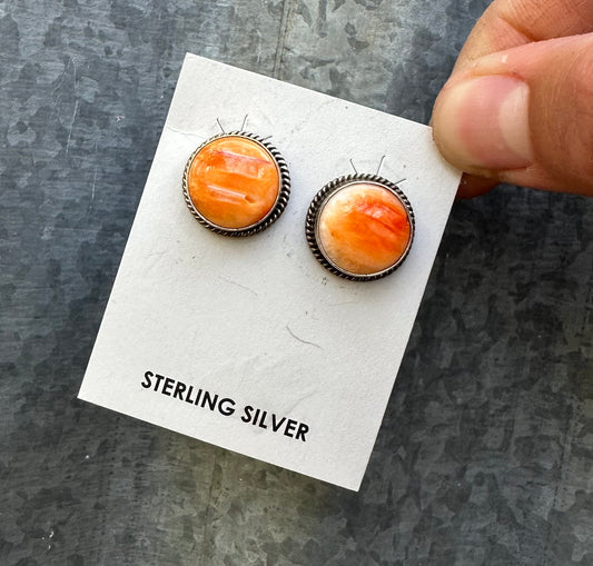 ORANGE SPINY OYSTER STUDS