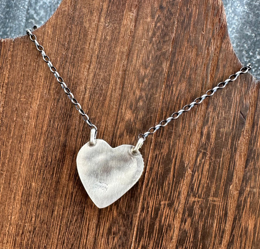 16” RED SPINY OYSTER HEART NECKLACE