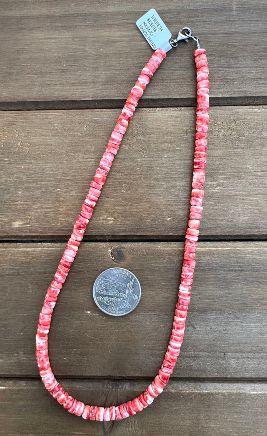 18” RED SPINY OYSTER BEAD NECKLACES