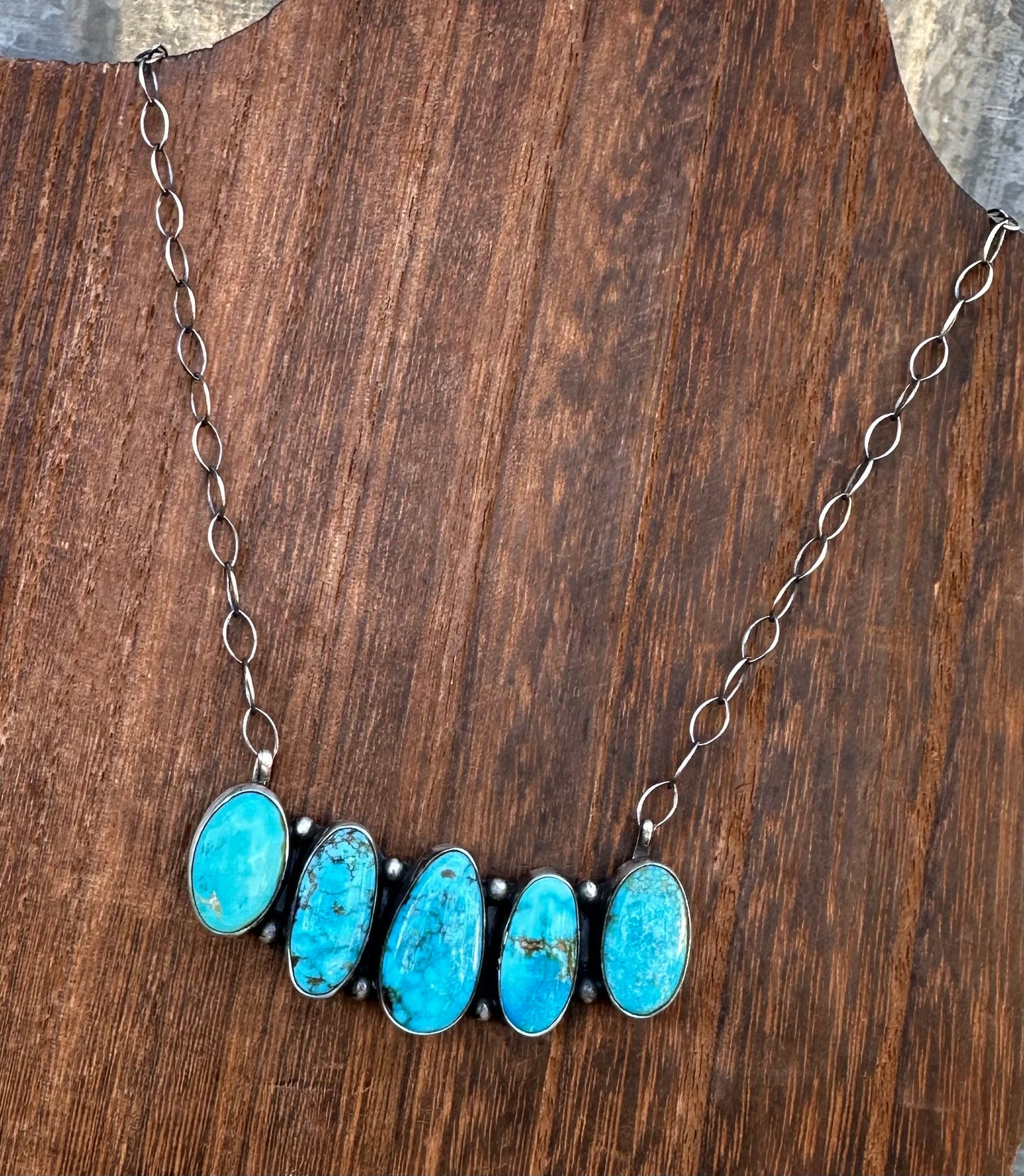 18” KINGMAN TURQUOISE MULTI STONE NECKLACE