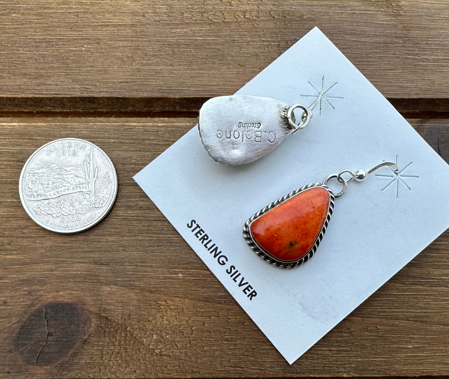 ORANGE SPINY OYSTER DANGLES