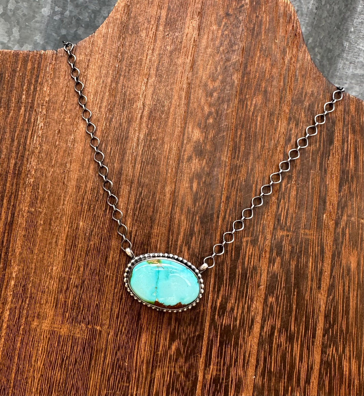 18” SONORAN GOLD TURQUOISE NECKLACE