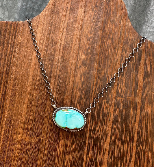 18” SONORAN GOLD TURQUOISE NECKLACE