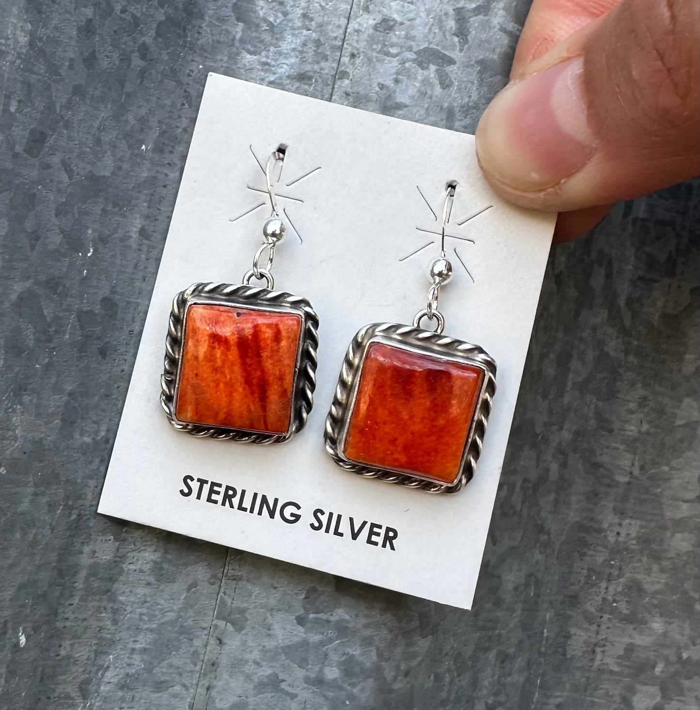 ORANGE SPINY OYSTER DANGLES