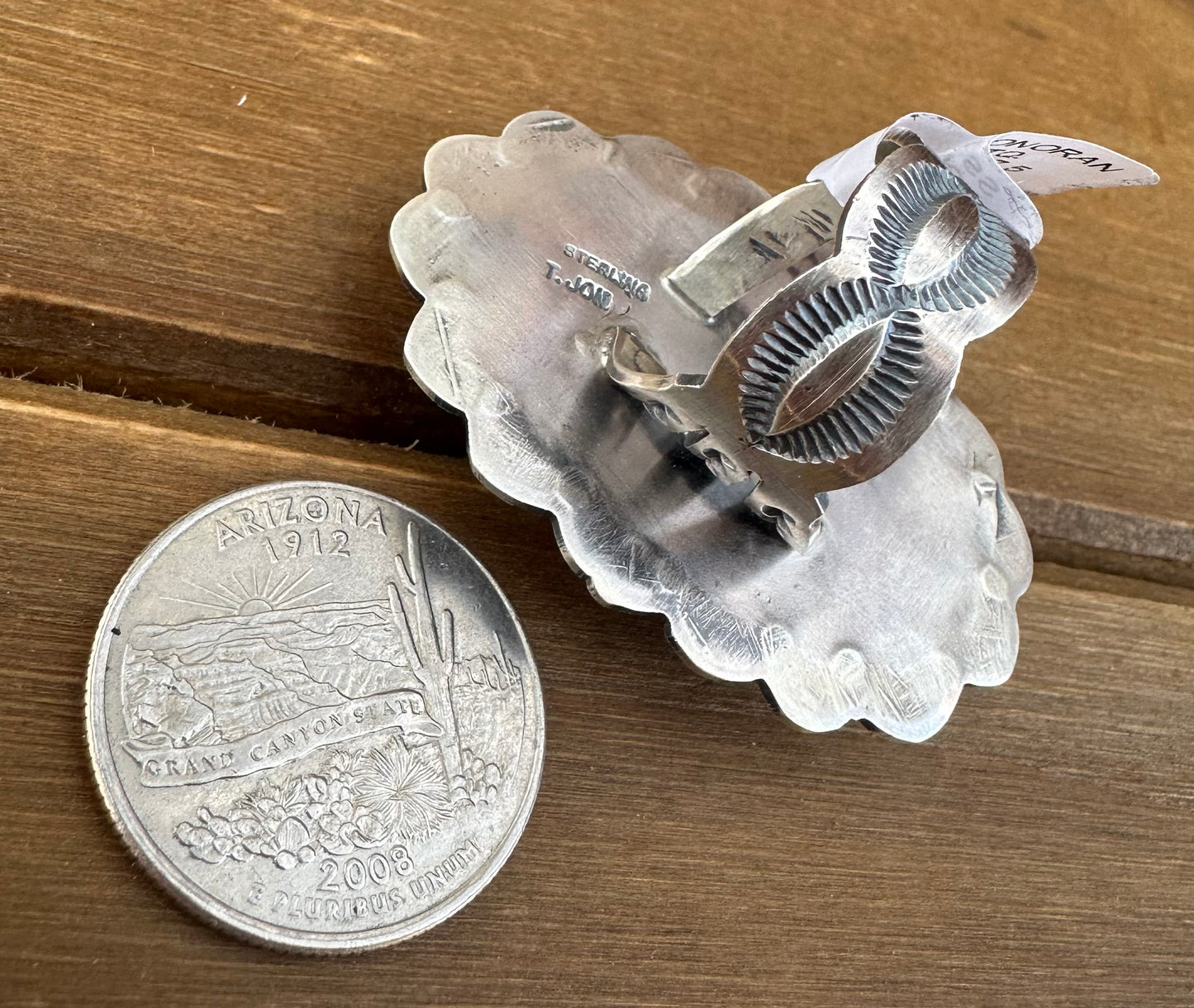 SIZE 7.5 SONORAN GOLD TURQUOISE STATEMENT RING