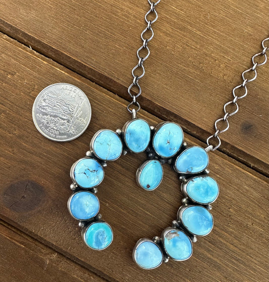 18” GOLDEN HILLS TURQUOISE NAJA NECKLACE