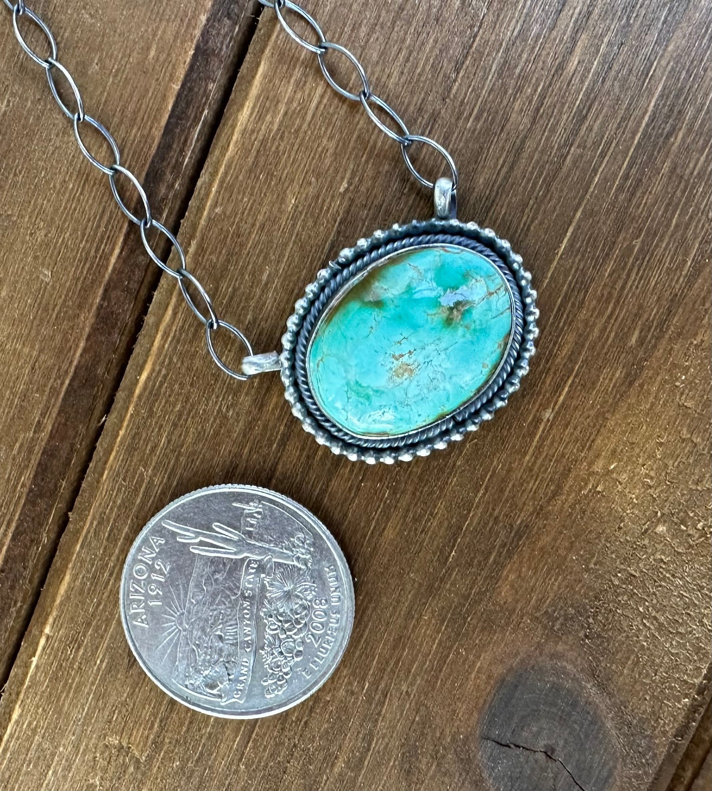 18” SONORAN GOLD TURQUOISE NECKLACE