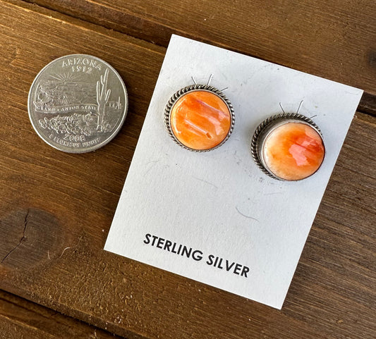 ORANGE SPINY OYSTER STUDS