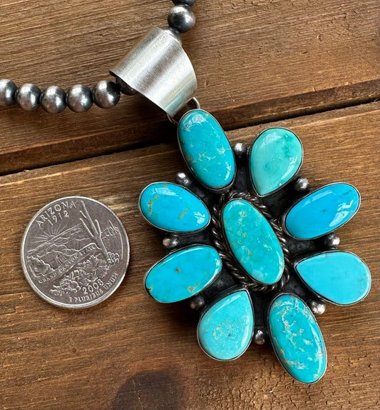 KINGMAN TURQUOISE CLUSTER PENDANT