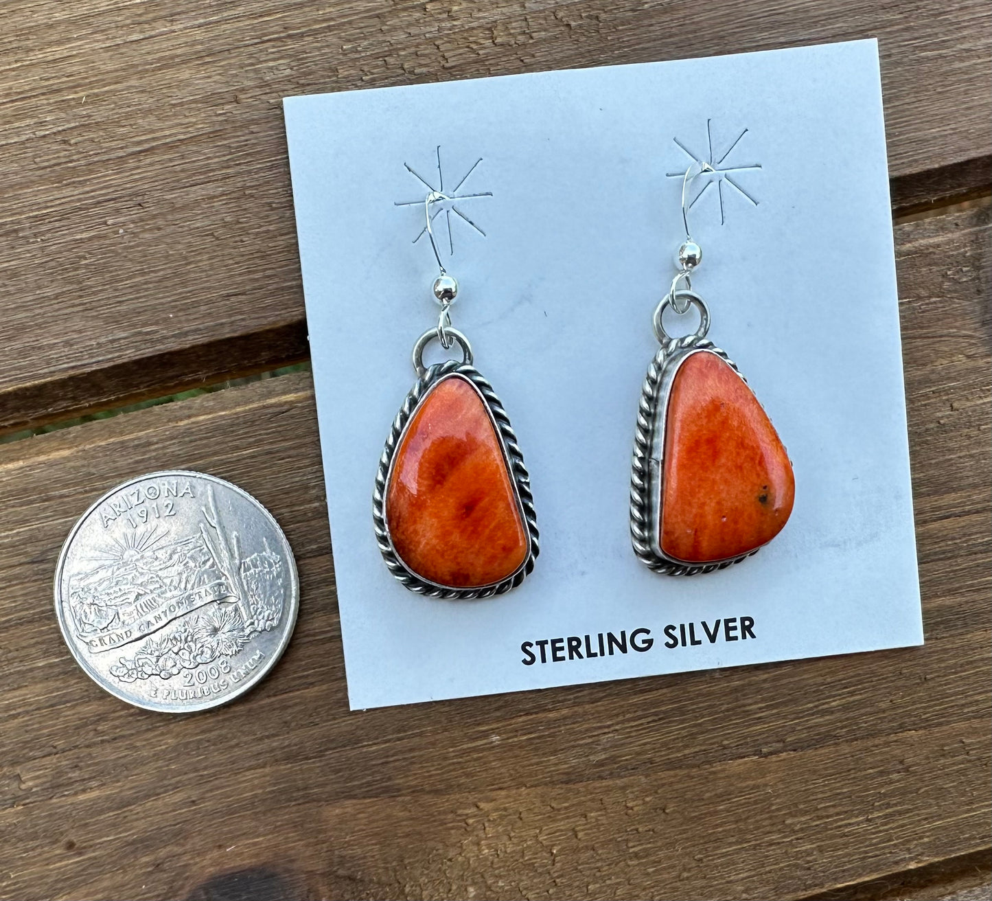 ORANGE SPINY OYSTER DANGLES