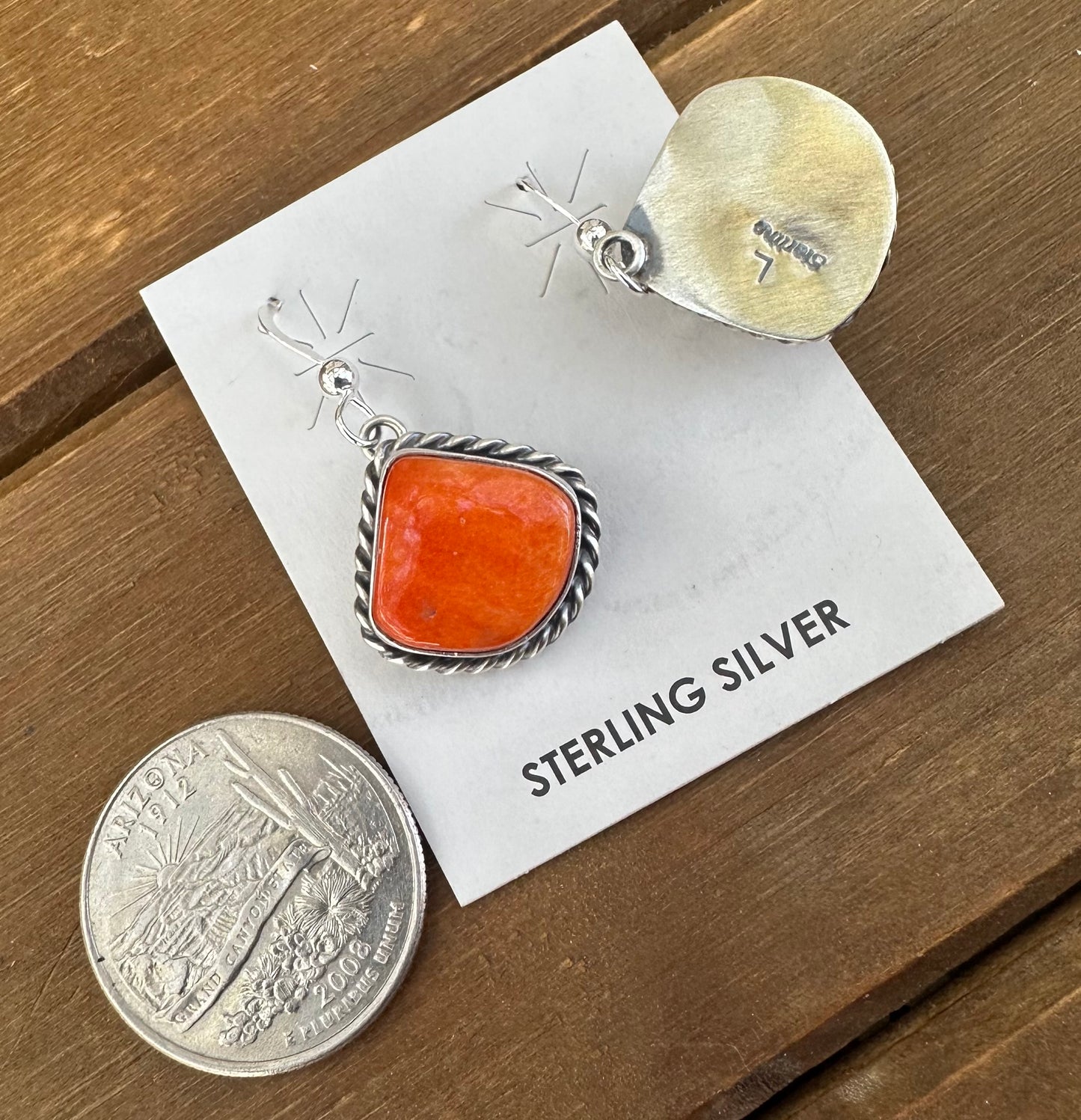 ORANGE SPINY OYSTER DANGLES