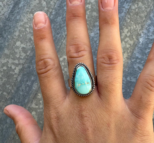 SONORAN GOLD TURQUOISE ADJUSTABLE RING