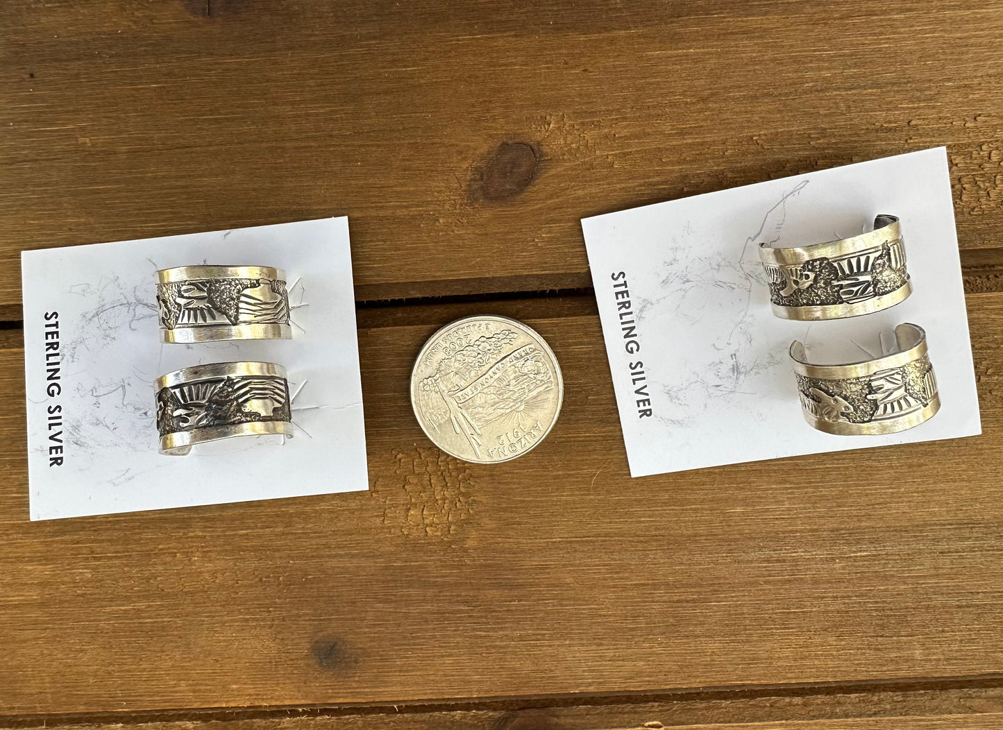 STERLING SILVER HARE STORYTELLER HOOPS
