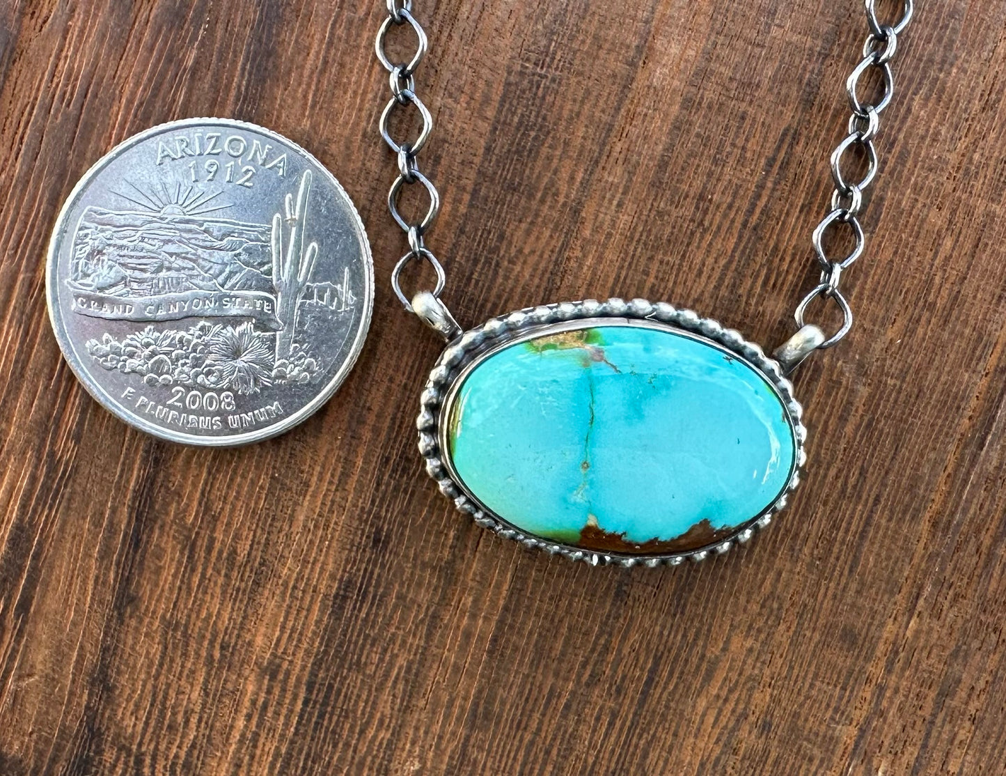 18” SONORAN GOLD TURQUOISE NECKLACE