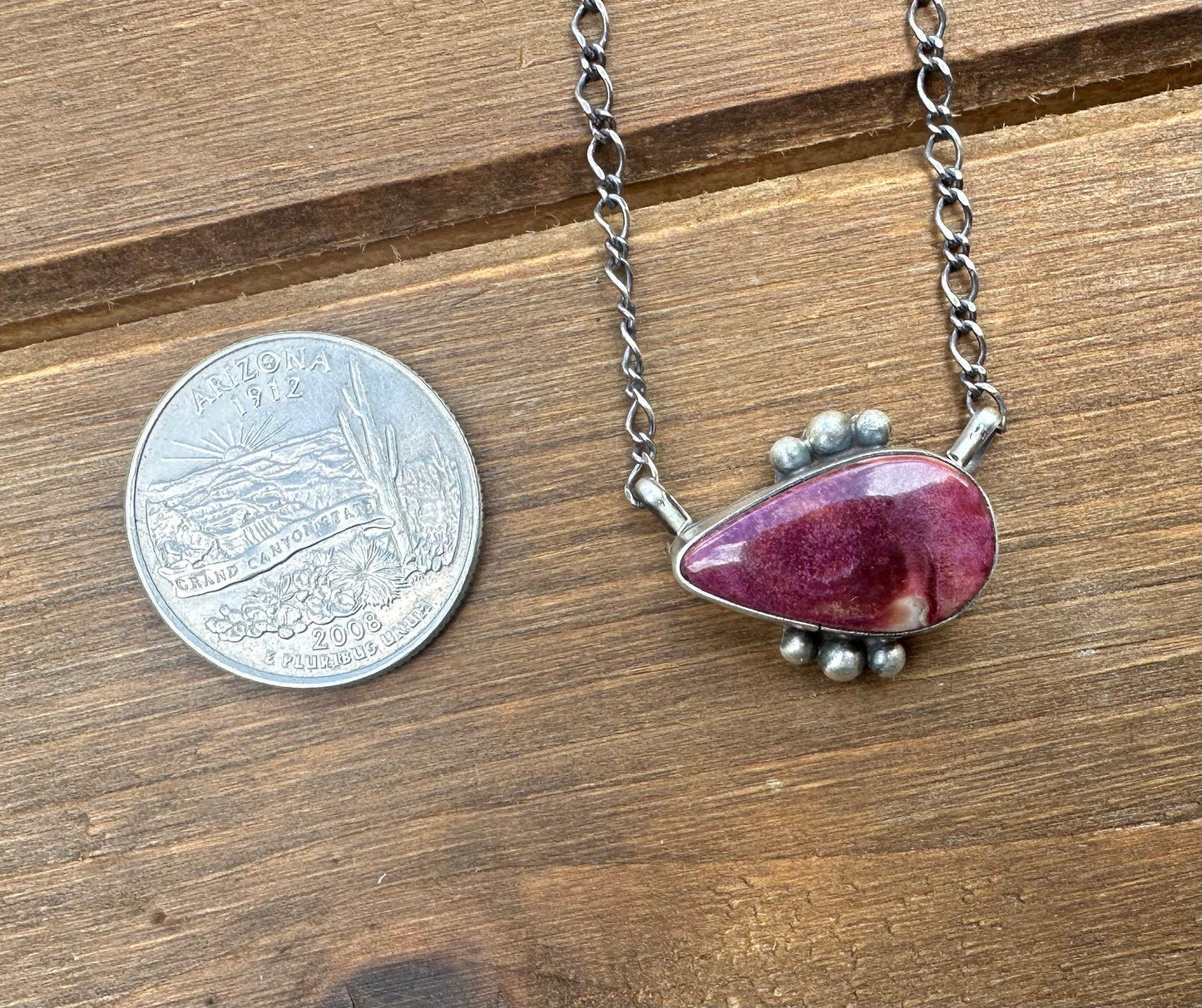 18” PURPLE SPINY OYSTER NECKLACE