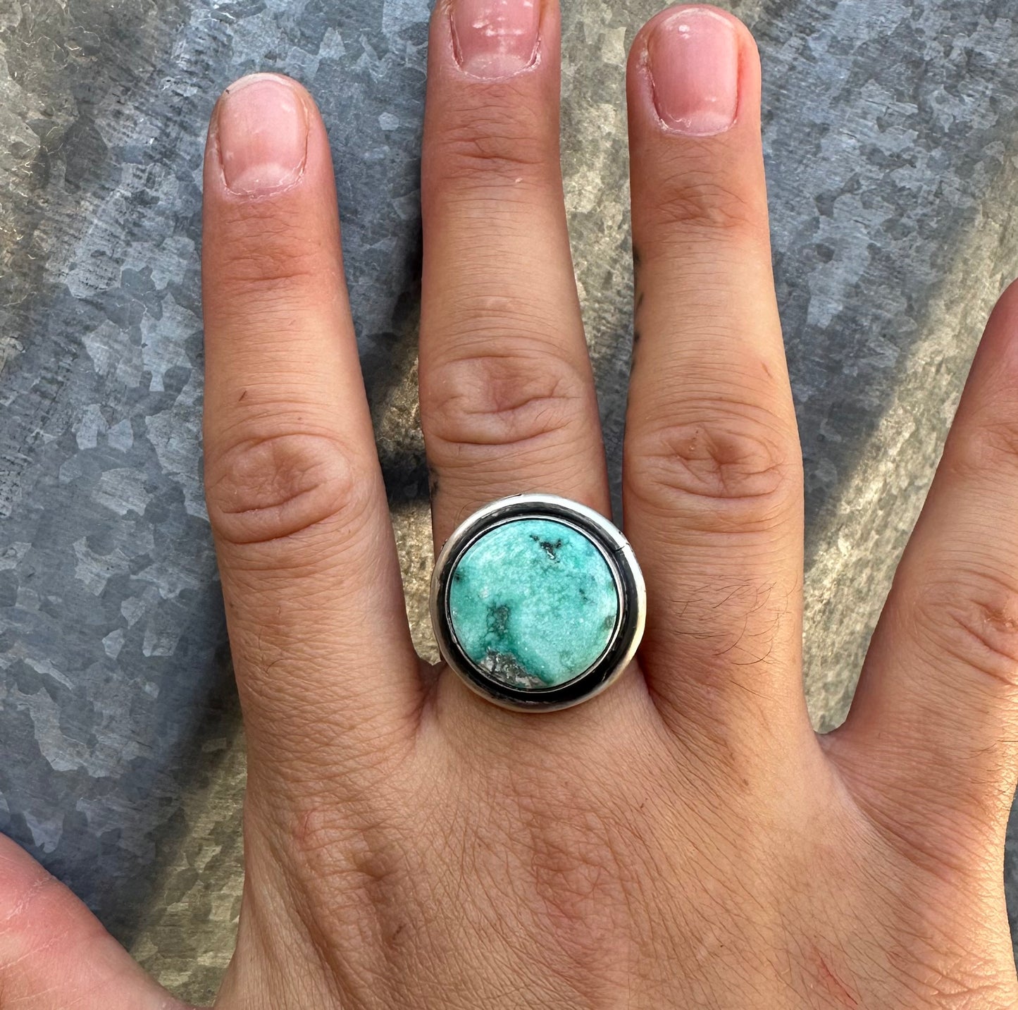WHITE WATER TURQUOISE ADJUSTABLE RING