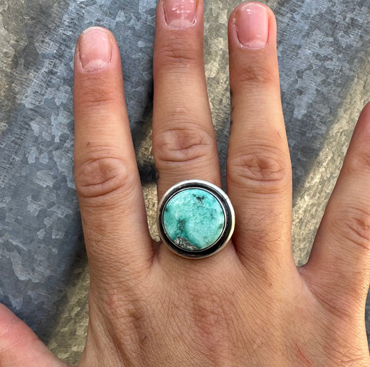 WHITE WATER TURQUOISE ADJUSTABLE RING
