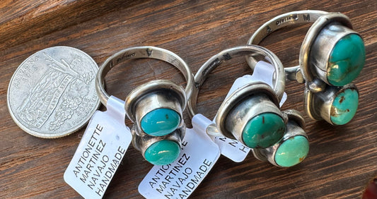 KINGMAN TURQUOISE ADJUSTABLE RINGS