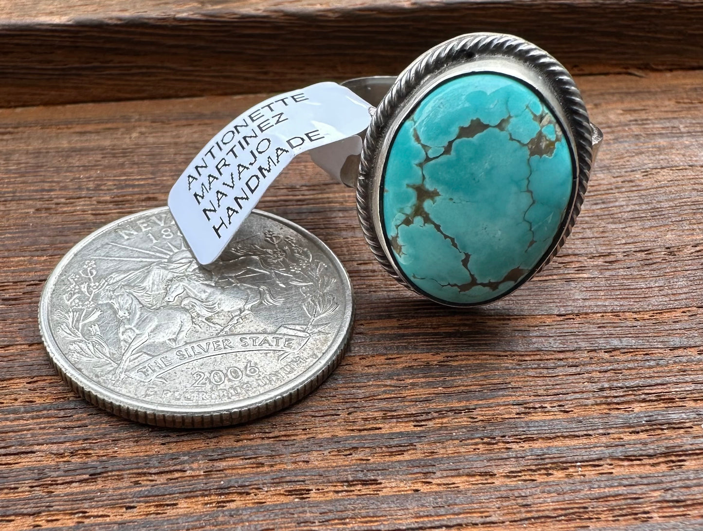KINGMAN TURQUOISE ADJUSTABLE RING