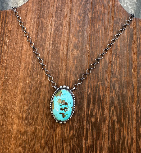 18” SONORAN GOLD TURQUOISE NECKLACE
