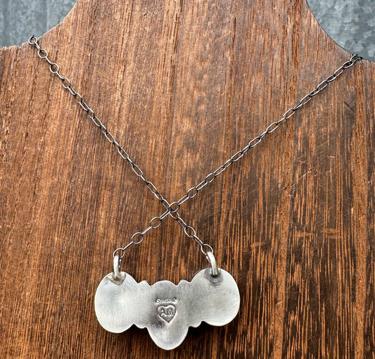 18” WEBBED KINGMAN TURQUOISE HALF CLUSTER NECKLACE