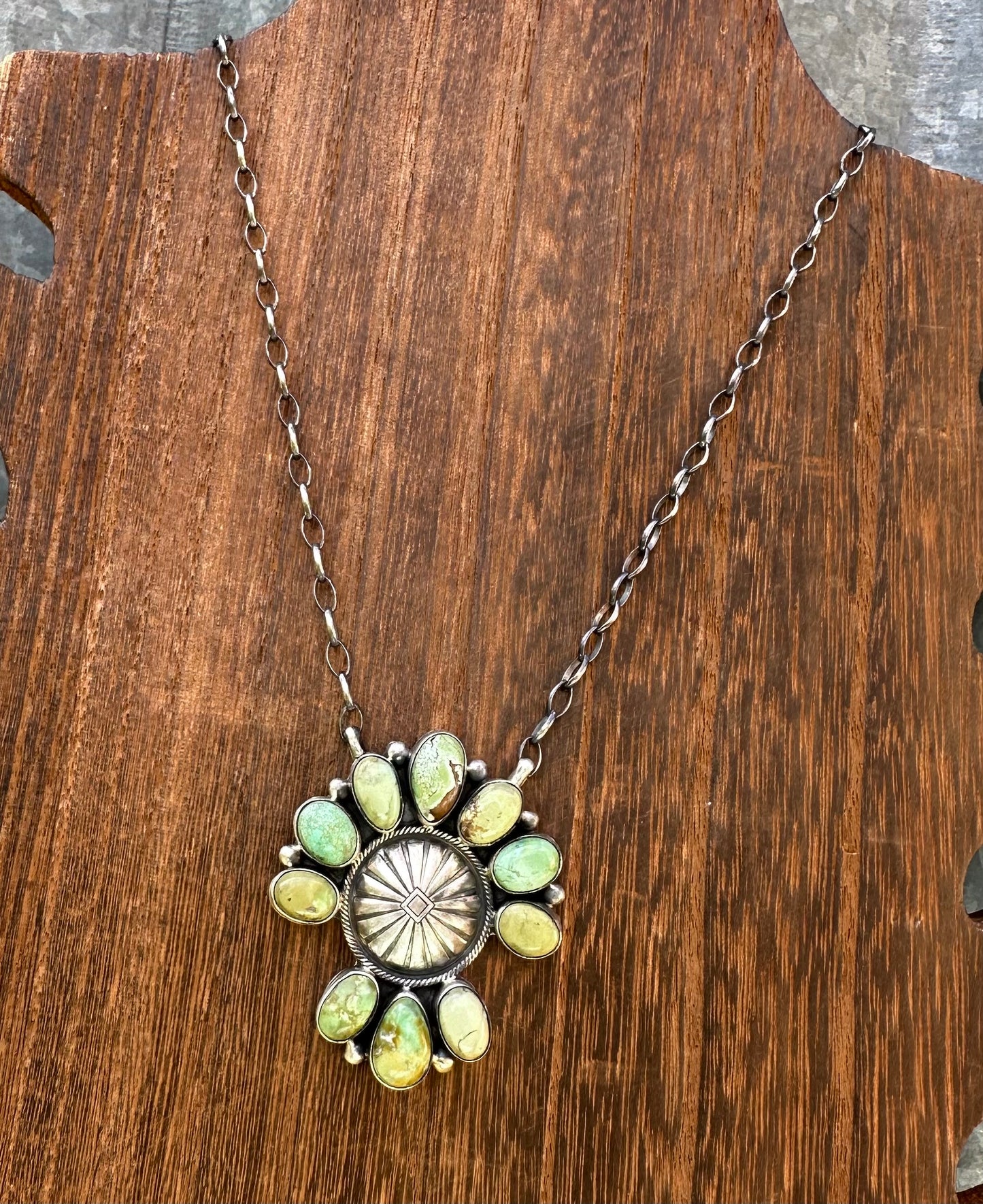 18” ROYSTON TURQUOISE HEADDRESS NECKLACE