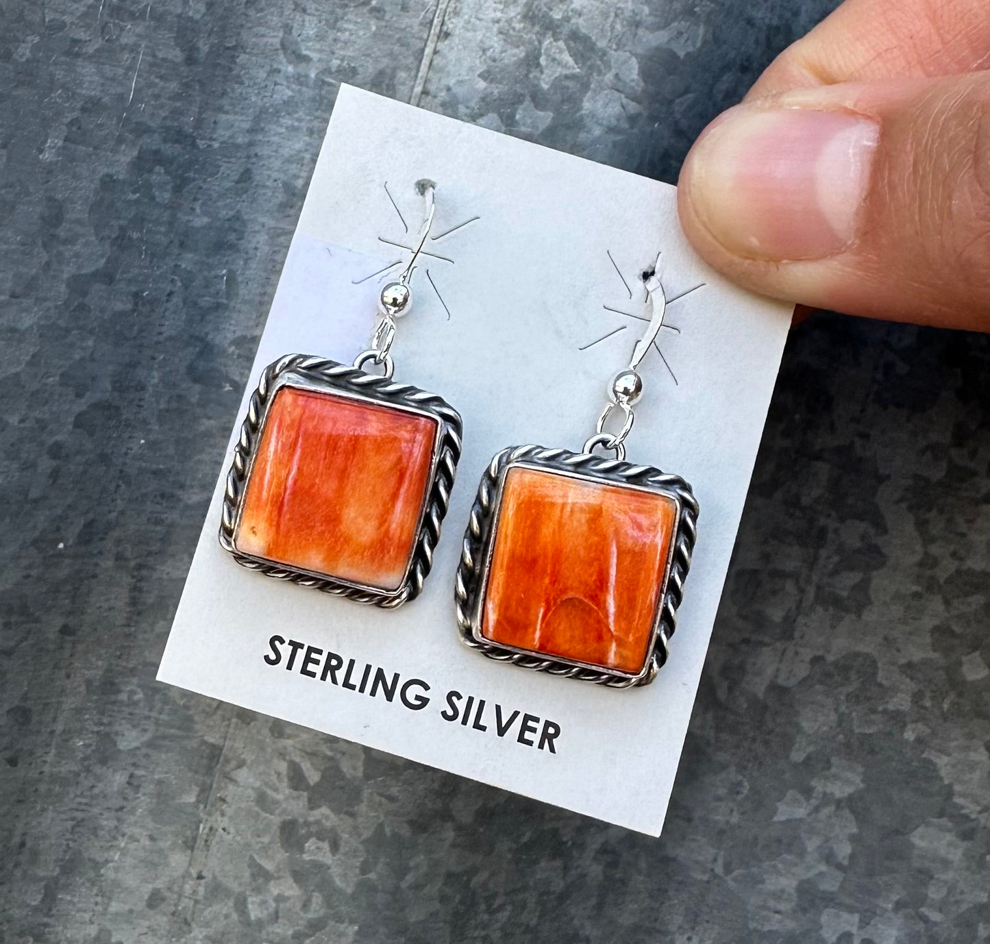ORANGE SPINY OYSTER DANGLES
