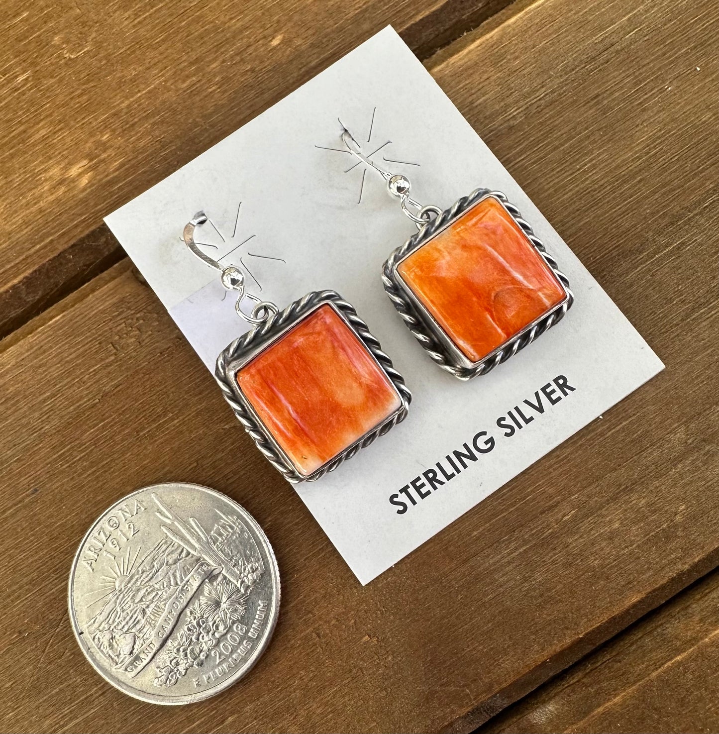ORANGE SPINY OYSTER DANGLES