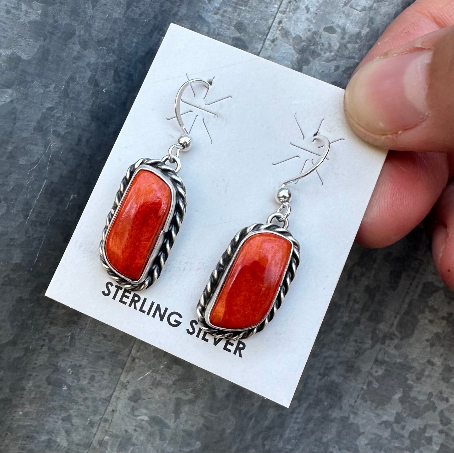 ORANGE SPINY OYSTER DANGLES