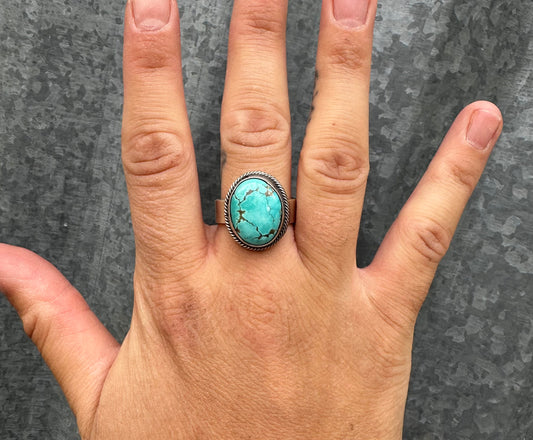 KINGMAN TURQUOISE ADJUSTABLE RING