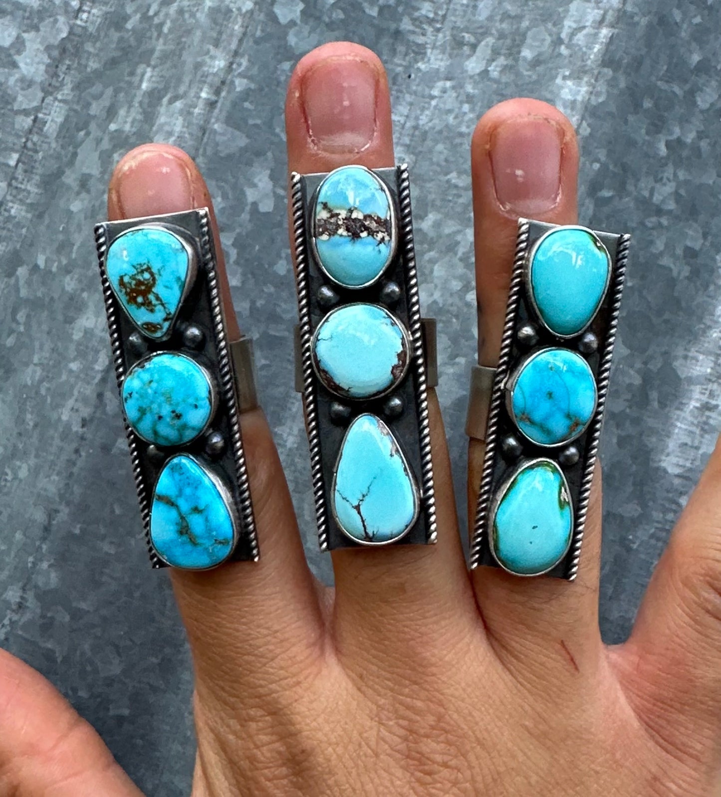 TURQUOISE MULTI STONE RINGS